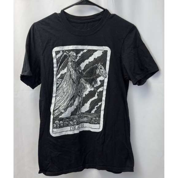 Vertebrae 33 Other - Vertebrae 33 Death Card Graphic T-Shirt Black & White Short Sleeve Unisex S